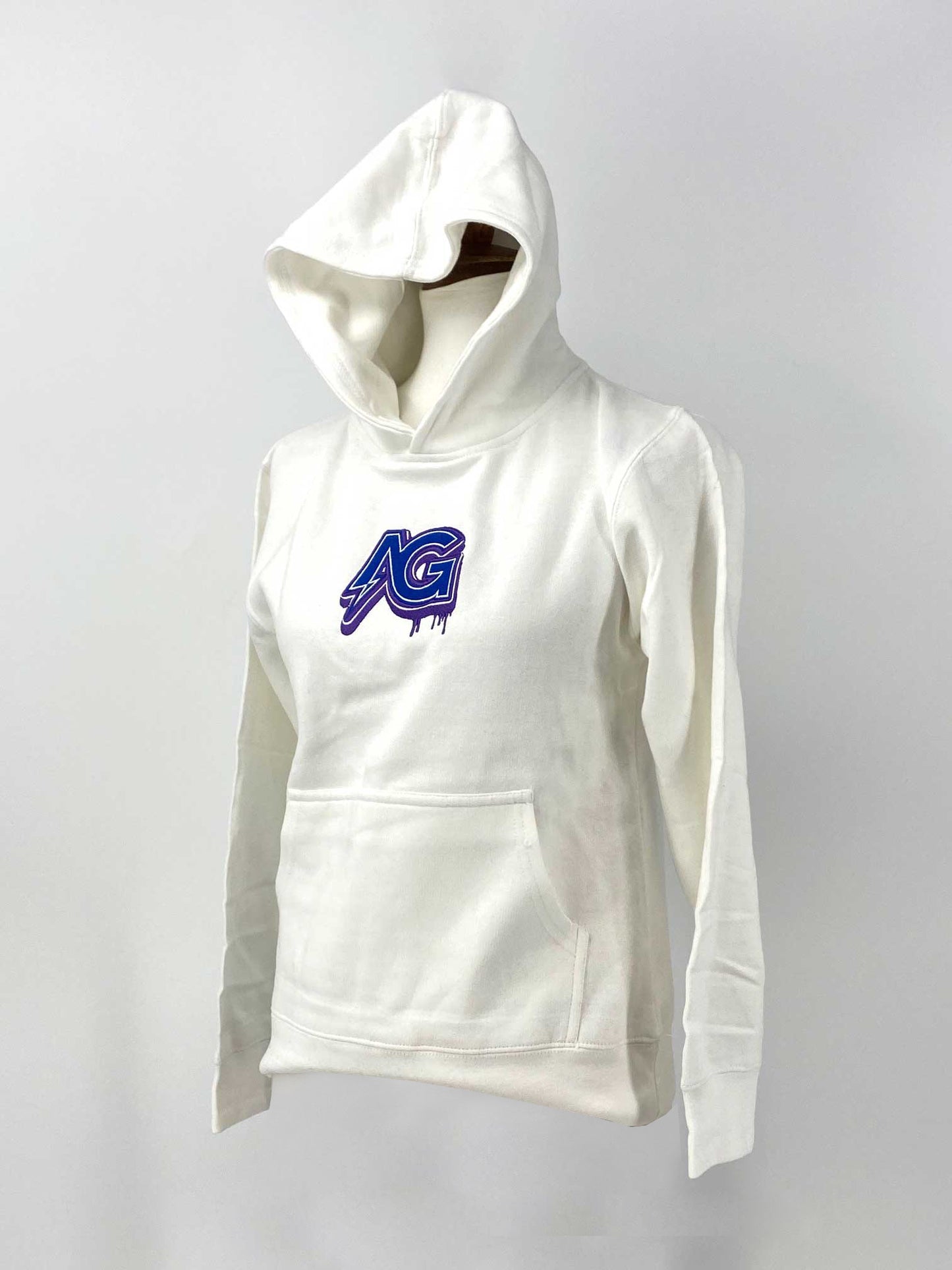 White Hoodie | white Embroidered Hoodie | Athletic Apparel Kids, Youth, Adults